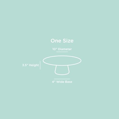 The Cake Stand – 10 Inch Gloss Ceramic Pedestal Cake Stand, Modern Footed Dessert Stand for Cakes, Cupcakes, Cookies & More (Black) - color: Black