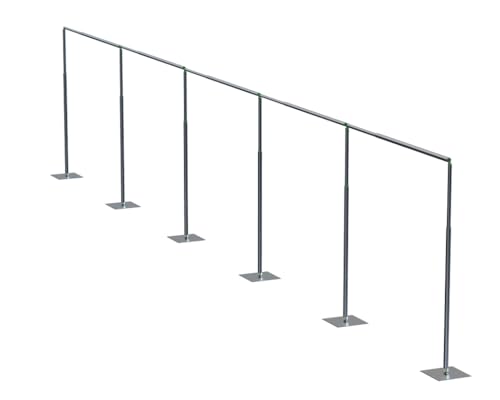 Adjustable Heavy Duty Portable 10FT X 50FT Pipe and Drape Backdrop Kit Quick Set Up Easy for Wedding&Party&Event&Photography&Show&Display (No Drape), But Not for Flower Walls/TVs/Heavy Items - size: 10FT x 50FT & No Drape