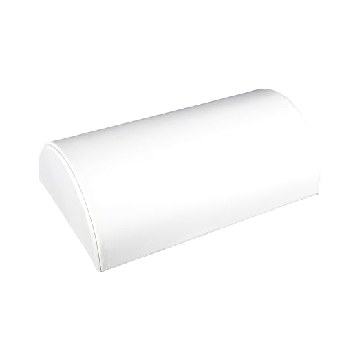 SSWBasics Half Moon White Faux Leather Bracelet Holder - Elegant Bracelet Holder Display - Premium Bracelet Display Stand, 8 1/4"L x 5"W x 2 1/2"H