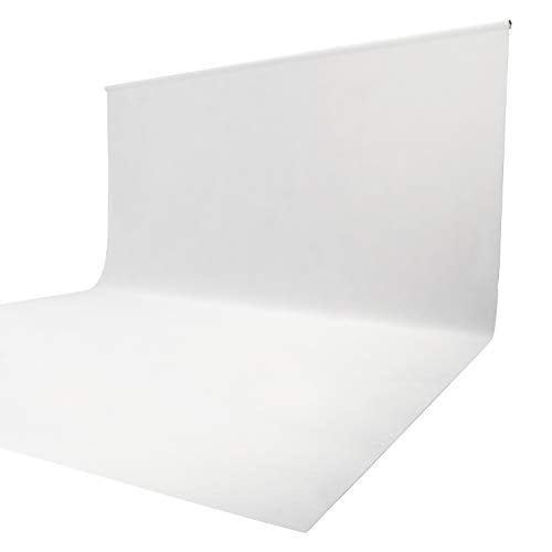 ISSUNTEX 10X12 ft Background Muslin Backdrop, Photo Studio, Collapsible High Density Screen for Video Photography and Television-White - color: White, size: 10X12 ft