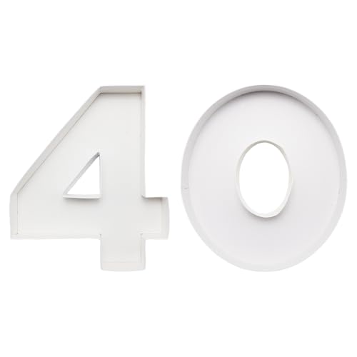 Charcuterie Cardboard Number Fillable Shaped Treat Decorative Box Anniversary Birthday Table Centerpiece (40 Style, 9inch) - size: 9inch, style: 40 Style
