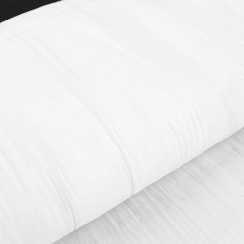 Efavormart 54" x10 Yards White Accordion Crinkle Taffeta Fabric Bolt for Wedding Birthday Party Dance Event Decoration - color: White