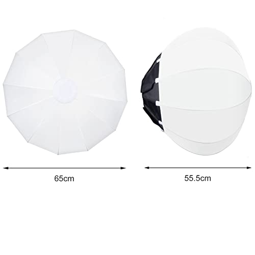 Godox CS-65D 65cm Lantern Softbox Soft Light Modifier w/Reflective Shading Skirt+Carry Bag, Quick-Setup Softbox Diffuser, Compatible with Godox Bowens Mount Studio Flash LED Video Light - size: 65cm|25.59 Inch