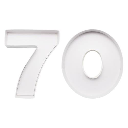 Charcuterie Cardboard Number Fillable Shaped Treat Decorative Box Anniversary Birthday Table Centerpiece (70 Style, 9inch) - size: 9inch, style: 70 Style