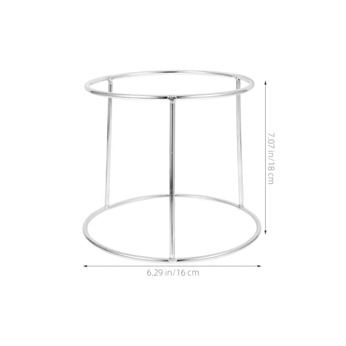 SHOWERORO Two Tier Seafood Plate Rack Stainless Steel Double Layer Pizza Holder Stand for Serving Platters Ideal for Bbq Hotpot and Kitchen Display