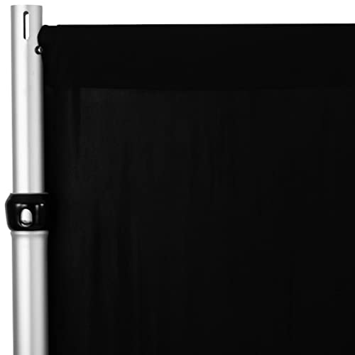 CVL 1 Pc, Spandex 4-Way Stretch Drape Curtain 12Ft H x 60" W - Black for Wedding Ceremony, Head Table Backdrop, Dessert Buffet, or Gift Opening Stage