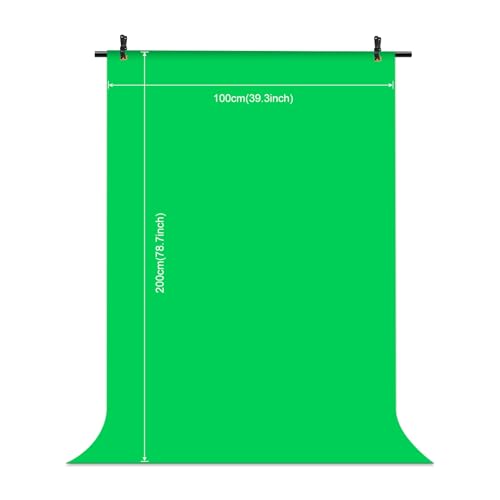 Green Screen Backdrop Kit with Stand, PULUZ 3.2x6.5ft Portable GreenScreen Background Stand, T-Shape Green Screen Stand kit with Clamp Carrying Bag for Streaming Video and Photography Shoots - size: 3.2 x 6.5 Ft