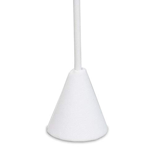 Ikee Design 6 Pcs Set Premium T- Shape Style Earring Display Stand, Earring Stand Jewelry Display for Showroom, Tradeshow, and Showcase, 2 1/2 W x 4 1/2 H in, White Faux Leather - color: White Faux Leather, 4.5" High