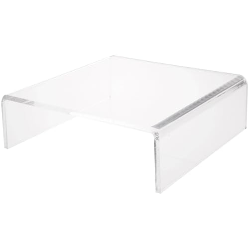 Plymor Clear Acrylic Short Square Display Riser, 4" H x 12" W x 12" D (3/8" thick) - size: 4" x 12" x 12"