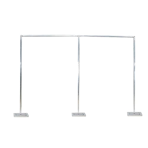20ft x 10ft Backdrop Stand Pipe Kit Heavy Duty Wedding Backdrop Stand with Weighted Stainless Bases for Backdrop Frame Wedding Backdrop Ceremony Backdrop Show Display