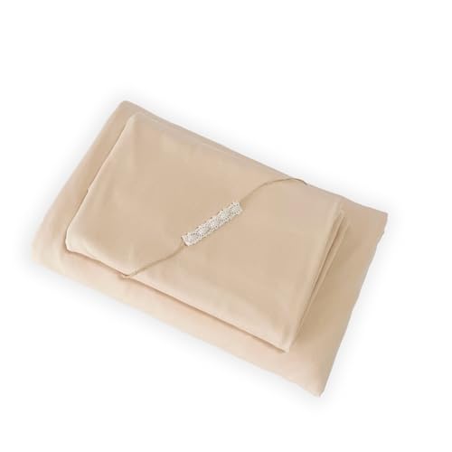Orraphtstu Newborn Photography Wraps Baby Posing Props Stretch Fabric for Professional Photoshoot (Backdrop with Wrap, Beige)