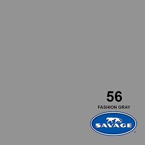 Savage Seamless Paper Photography Backdrop - Color #56 Fashion Gray, Size 26 Inches Wide x 36 Feet Long, Backdrop for Tabletop Product Photography and Crafting - Made in USA - color: Fashion Gray, size: 26 in x 36 ft
