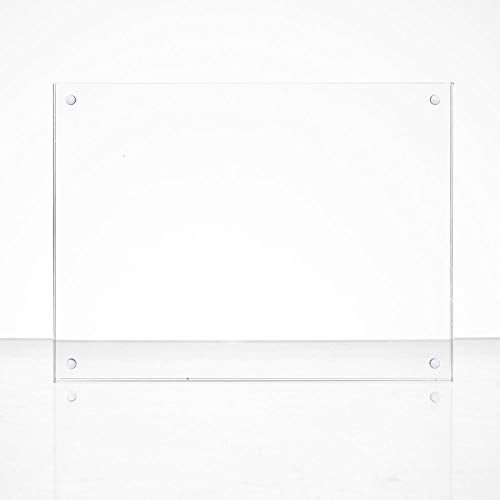 B&NN Acrylic Picture Frame Floating Look,3MM + 3MM Thickness Clear Photo Frame ,Desktop Frameless Display ,Self Standing (5x7) - size: 5" x 7"