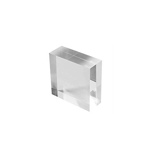 1X6X6 Clear Polished Acrylic Cube Acrylic Square Display Block Acrylic Jewelry Display Stand Ring Showcase Display Holder - size: 1"x6"x6"
