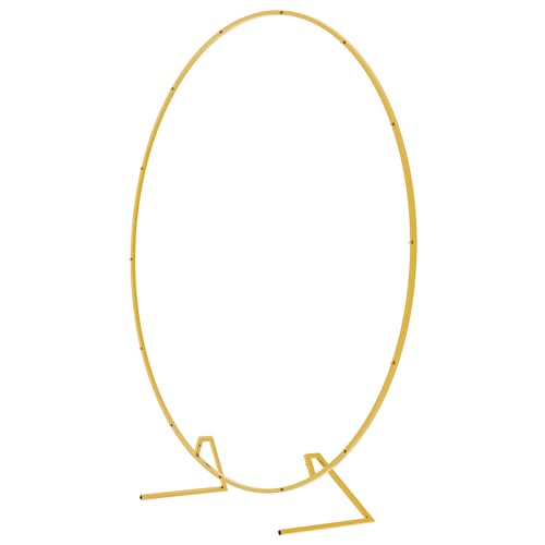 Wokceer Round Backdrop Stand 6FT Circle Balloon Arch Frame Circle Backdrop Stand Gold Round Arch for Wedding Birthday Party Bridal Shower Anniversary Event Ceremony Decoration - color: Gold, size: 6 Ft