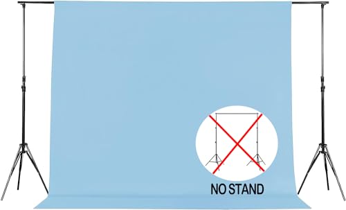 Joccun 6X9 FT Light Blue Backdrop Background for Photography,Polyester Backdrop Curtain Background Screen for Photography,Photoshoot,Video Recording,Studio(6X9ft,Light Blue) - color: Light Blue, size: 6FTx9FT
