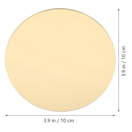 SHINEOFI Reflective Acrylic Mirror Tray for Aromatherapy Ornaments and Photography Round Gold Display Board for Perfumes Jewelry and Decorative Props - color: Golden