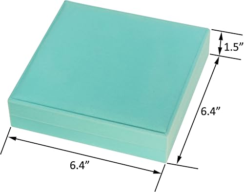 LAODA Big Necklace Chain Jewelry Gift Box Soft Touch Premium Velvet Material Choker Necklace Storage Holder Box for Women Men Size 6.4"(W)*6.4"(D)*1.5"(H) (1, Sky Blue) - color: Sky Blue