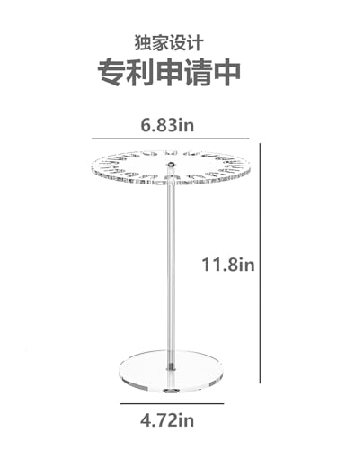 Acrylic Necklace Holder,Jewelry Rotating Organizer Stand For The Girl's Room,Small Necklace Display Hanger Rack,Necklace Storage Hanging,Jewelry Necklace Tree