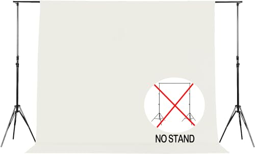Joccun 7X10FT Ivory Backdrop Background for Photography,Polyester Backdrop Curtain Background Screen for Photography,Photoshoot,Video Recording,Studio(7X10ft,Ivory) - color: Ivory, size: 7FTx10FT