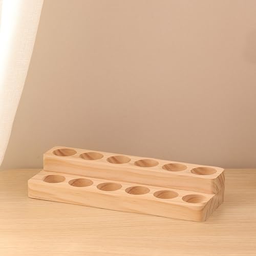 Essential Oil Display Stand Solid Wood Essential Oil Holder with 2 Tier Display Organizer Essential Oils Box Organizer Storage Rack for Organizing Displaying Holds 12 Bottles Shelves for Oil - style: 2 Layers