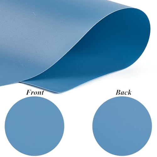 GORGECRAFT 1.3 Yard 15.8 Inch PVC Photography Backdrop Backgrounds Vinyl Waterproof Steel Blue Matte Flat Lay Photography Props for Photo Studio Food Product Portrait Pet Cosmetics Jewelry Shooting - color: Steel Blue