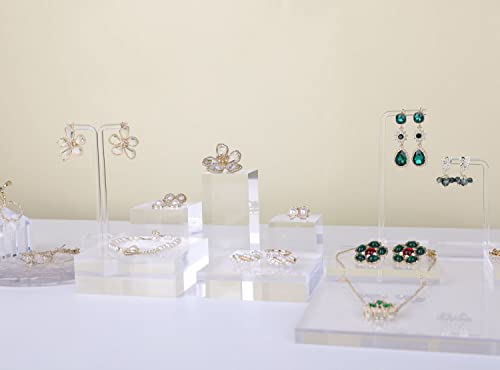 Acrylic ring risers for display, Clear jewelry stand display risers, Retail earring riser for display home decor【1.57 L x1.57 W x3.15 H inch】 - size: 1.57 L x1.57 W x3.15 H inch