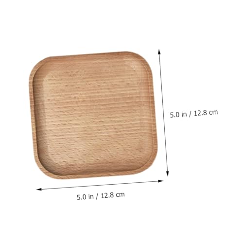 Ciieeo Wooden Serving Plate Mini Appetizer Tray Small Square Dessert Plate for Party Snack Display and Food Photography Prop