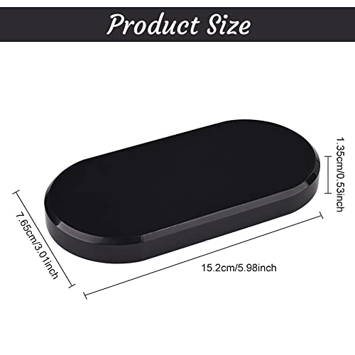 FINGERINSPIRE Acrylic Oval Beveled Display Base 6"x 3"x 0.5"(LxWxH) Black Acrylic Display Block Solid Display Holder Acrylic Jewelry Display Stand for Home Decor Showing Photography Props - color: Black Beveled Oval