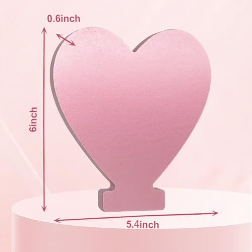 AOCEAN 6 Inch Pink Wood Letters Unfinished Wooden Letters for Wall MAGA Decorative Standing Letters Slices Sign Board for Crafts Christmas Decoration Home Party Projects (Love) - style: LOVE