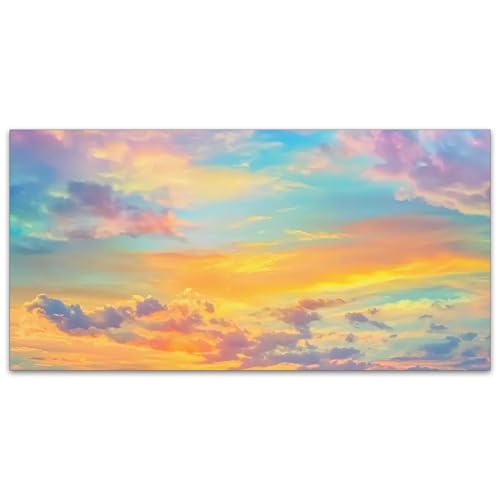 Fluorescent Light Covers for Classroom Ceiling Lights – 2x4ft Backlit Film for Fluorescent Fixtures, Reduce Glare and Eye Strain, Easy to Install – School, Office, Sensory -Clouds - color: Clouds(2)