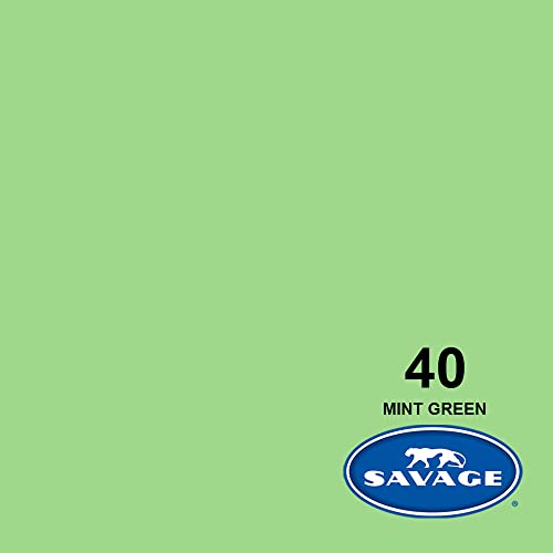 Savage Seamless Paper Photography Backdrop - Color #40 Mint Green, Size 26 Inches Wide x 36 Feet Long, Backdrop for Tabletop Product Photography and Crafting - Made in USA - color: Mint Green, size: 26 in x 36 ft