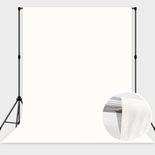 Photo Backdrop White Background Fabric Professional Photography 5x7ft Seamless Design Eliminates Wrinkles Professional Portrait Short Video Minimalist Theme Decoration - color: White, size: 5x7ft