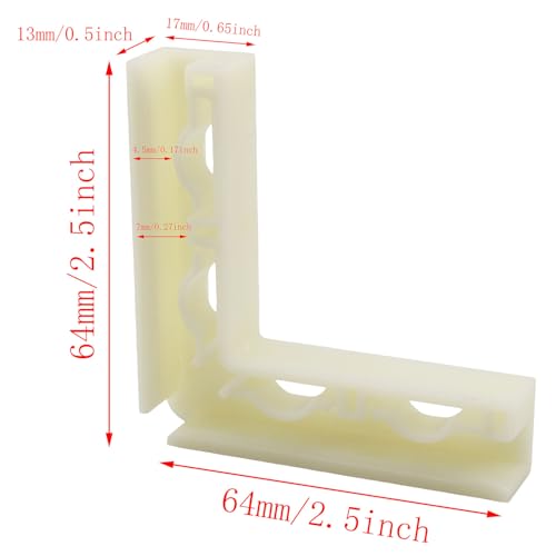 TAODAN 12PCS Plastic Corner Vertical Buckle Photo Background Support Structure 2.5x2.5x0.5inch Photo Props Fixing Clip