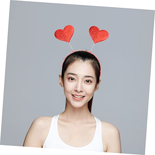 VICASKY 4pcs Valentine Heart Headbands for Adults Cupid Hair Accessories for Weddings and Parties Spring Design for Easy Wear for Celebrations and Photo Props