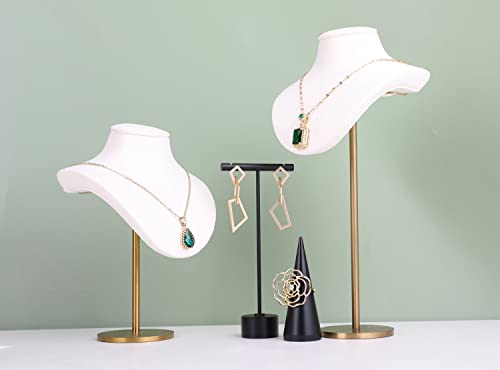 Black Metal T Shape Earring Display holders, Earring T Stand for Show, T Bar Jewelry Stand for Online Store Photography【Black-Round Base Height 5.3"】 - color: Black, size: High