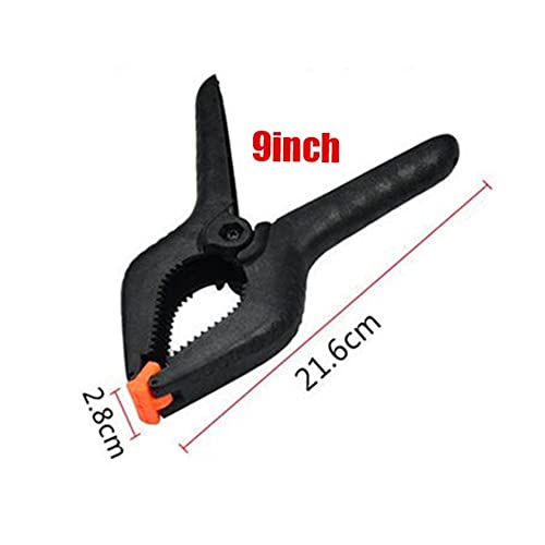 Woodworking Spring Clamps 3/4/6/9Inch Plastic Nylon Carpentry Clip Wood Fixing Tools Photo Studio Background Pipe Clamp(9inch) - size: 9inch