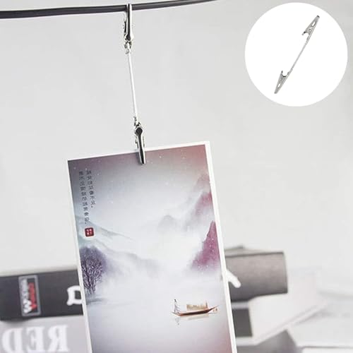 10 Pcs Double Sided Metal Alligator Clips for Crafts, Photos, Notes, Silver