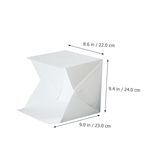 Portable 20cm Mini Photography Light Box with LED Lighting, Folding Photo Tent with 4 Colored Backdrops for Product and Jewelry Photography, Small Shooting Tent for Travel