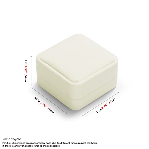 Oirlv Velvet Earring Gift Box Wedding Valentine's Day White Earrings Stud Case - style: Earring Box