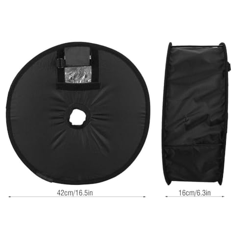 Softbox Diffuser, 42x16cm Foldable Ring Speedlite Flash Diffuser Macro Shoot Round Softbox with Storage Bag for Camera Flash Light