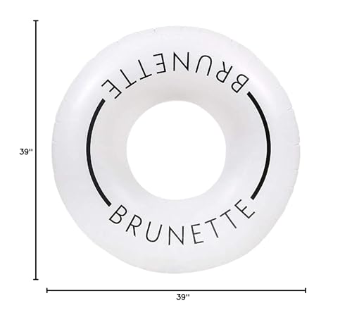 Loteli Swim Ring Float - Minimal Aesthetic Inflatable Swim Ring | Classic Prop for Party, Photo Shoot, Summer Fun & Relaxation | Durable & Easy to Inflate - color: Brunette, size: 2 Pack