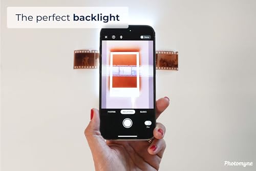 Photomyne A7 Mini Light Pad Backlight Portable Hands-Free Ultra-Thin Ultimate Brightness for Supporting Photo Slides and Film Negative Scanning (Includes USB-C Adapter) - Black (Small) - style: Mini