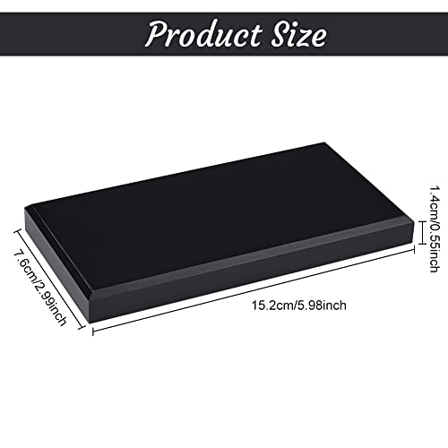 FINGERINSPIRE Acrylic Beveled Display Base 6"x 3"x 0.5"(LxWxH) Black Rectangular Jewelry Display Stand Solid Display Holder for Home Decor Showing Photography Props - color: Black Beveled Rectangular
