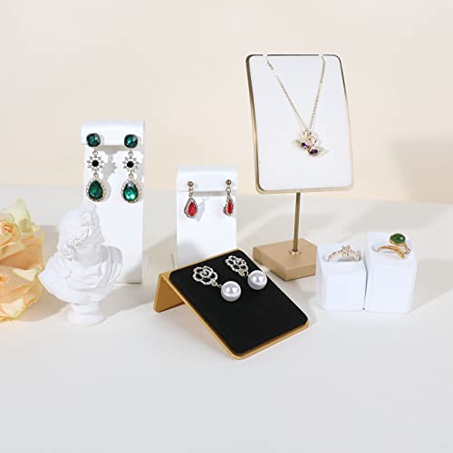 Black earring holders for selling, Velvet earring stands Jewelry display, metal gold studs board【Black】 - color: Black