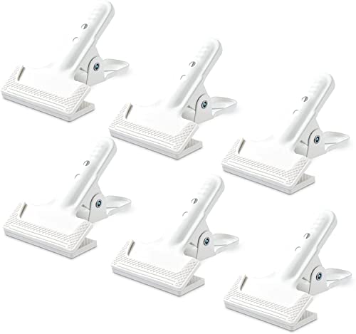 Backdrop Spring Clamps 6 Pack Large Heavy Duty Photography Backdrop 4" Clips for Background Backdrops Stand, Woodworking, Home Improvement (White)
