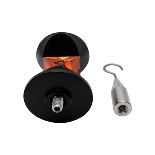Mini 360 Degree Prism 1/4 Thread Compatible for Leica Total Station GRZ101S Type with Hook