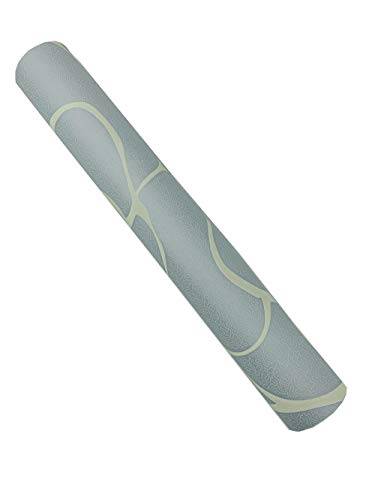 Q QIHANG Modern Minimalist Embossed 3D Rose Flower Non-Woven Wallpaper Light Blue Color Non-self Adhesive Wallpaper 0.53m x 10m=5.3㎡ - color: Light Blue