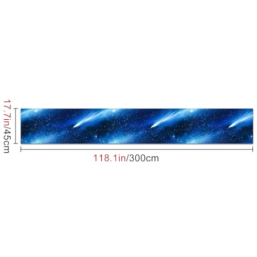 HOMETITUTE Galaxy Wallpaper Peel and Stick Blue Starry Sky Contact Paper Wall Paper Stick 17.7" x 118.1" Self Adhesive Vinyl Wall Covering for Bedroom Kids Room Ceiling Decor - color: Galaxy