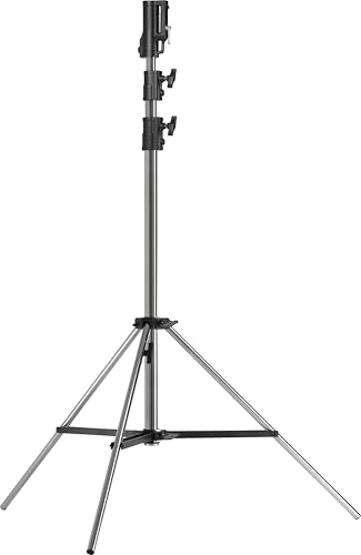 Kupo Master Combo HD Stand, Heavy Duty Steel Combo Stand with Spring Cushioned Risers, Triple Function Head, Leveling Leg Design, Max Height 11', Supports 88.2lbs, Silver (KS200112) - style: Master Combo HD Stand